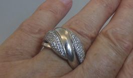 Ring 925 Silber mit synthetischem Stein