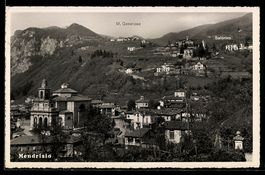 AK Mendrisio, Veduta con chiesa e M. Generoso