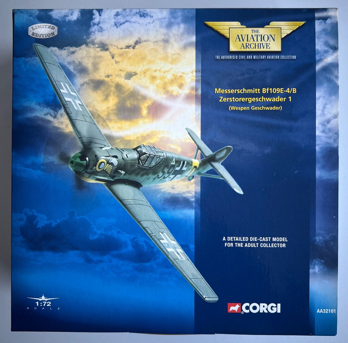 Corgi Toys Modellbausätze & Standmodelle: Corgi AA32101 Messerschmitt Bf 109E-4/B Zerstörergeschwader – Neu und originalverpackt aus Laufen von ric_9vmm