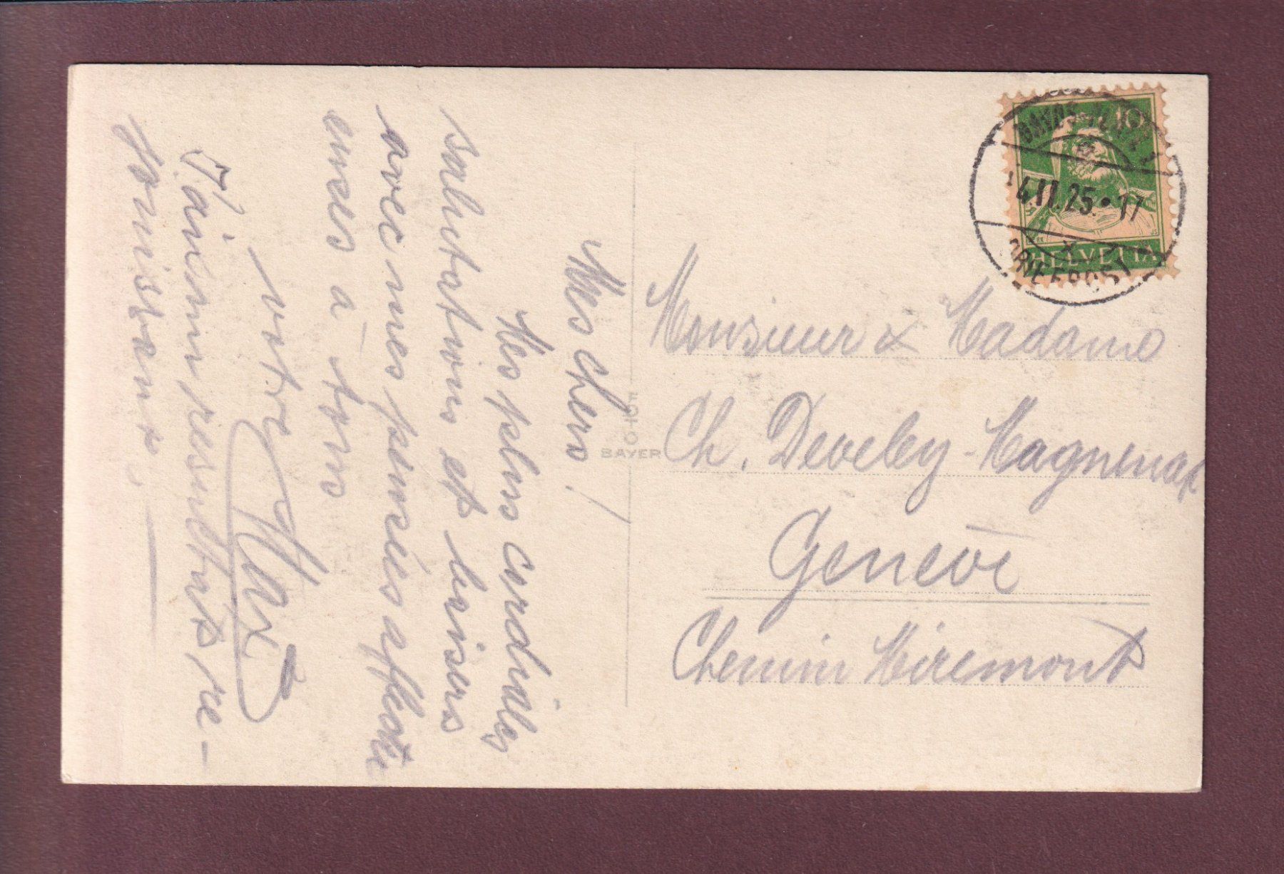 Cartoline postali: Foto - Davos DAVOSER-SEE - 1925 – Usato da Pully venduto da nicecards 1
