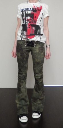 Orig. DSQUARED T-Shirt mit Print, unisex, Gr. M