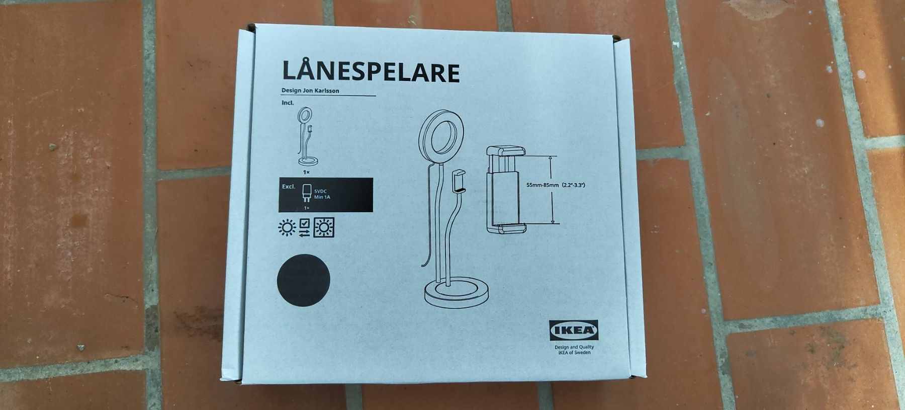Ikea Lampade: IKEA Lanespelare Ringleuchte mit Handyhalter – Nuovo e nell'imballaggio originale da Thalwil venduto da ersteigerer