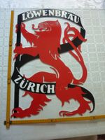 Tolles grosses Bier Alu Reklame Schild LÖWENBRÄU ZÜRICH