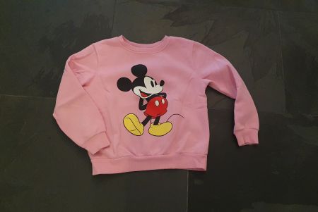 ++ Micky Maus Pullover ++ Gr. 122 / 128 ++ in rosa ++