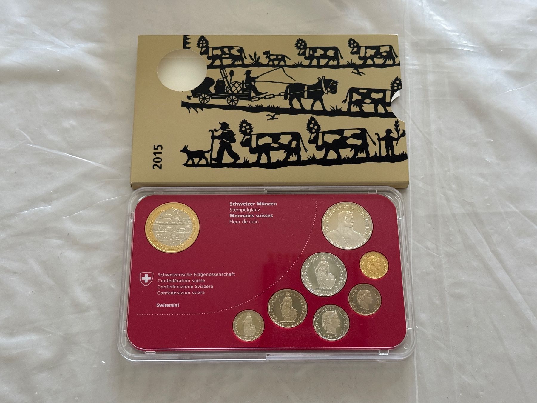 Tutti le monete: Schweizer Münzsatz 2015  Stempelglanz – Nuovo (secondo la descrizione) da Wallisellen venduto da SWISS_SILVER1 1