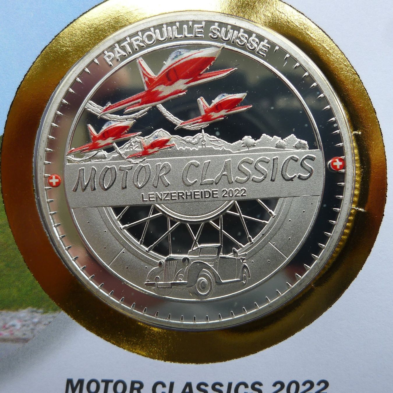 Tutti i francobolli: 2022, Patrouille Suisse Numisbrief "Motor Classics 2022" – Usato da Sursee venduto da Luzernerraute 1