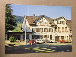 Läufelfingen BL Gasthof Rosengarten alte Autos Werbung Karte