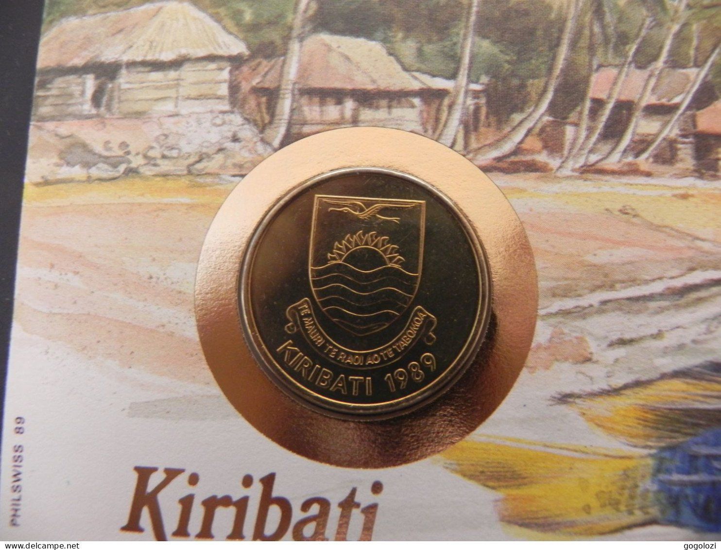 Tutti le monete: Münzbrief Kiribati 2 Dollars 1989 – Usato da Biel/Bienne venduto da Gogolozi 1