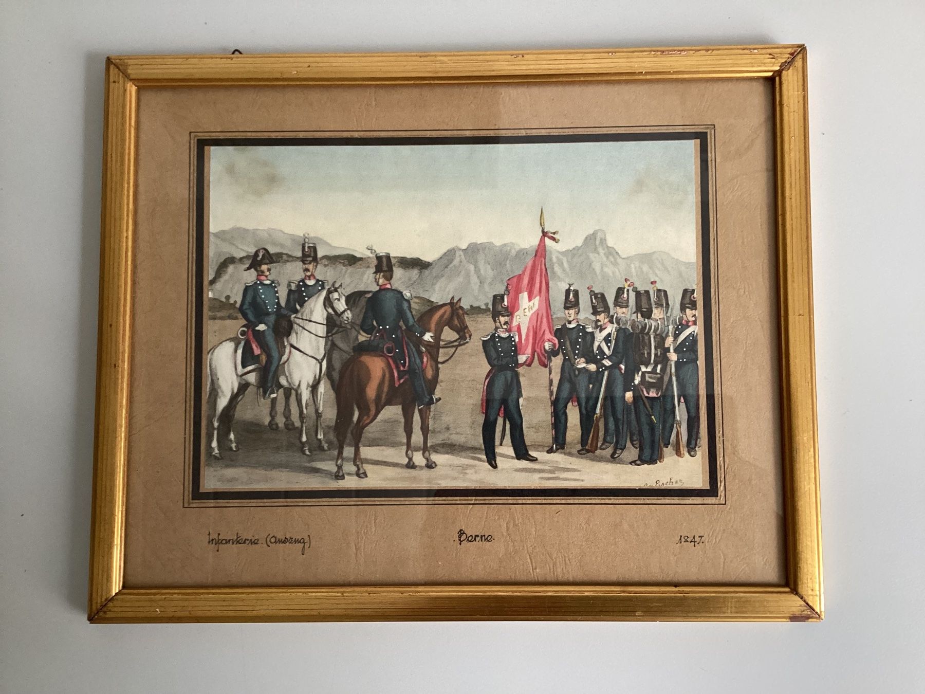 Grafica & Litografie: Lithographie militaire de Escher – Usato da Vouvry venduto da marius09