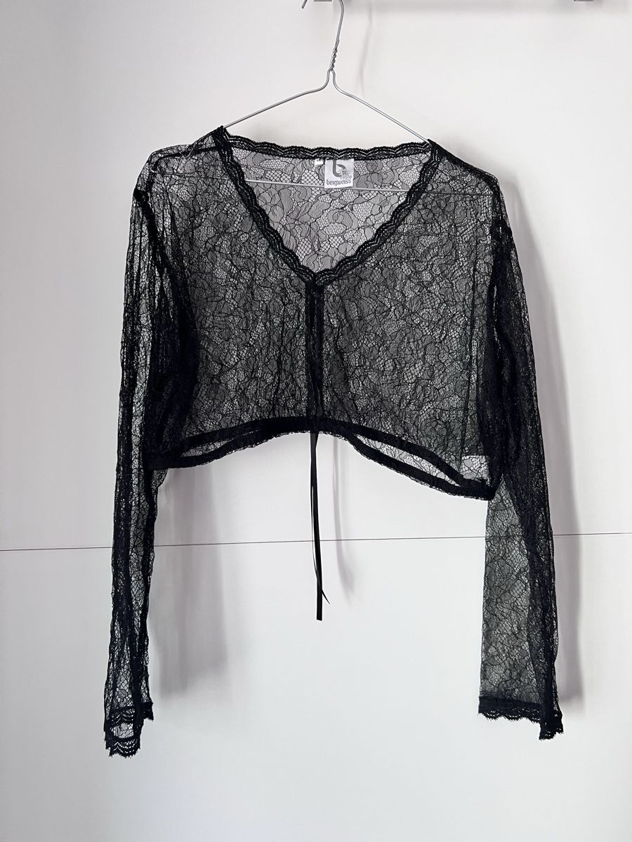 Camicette: Bergweiss Spitzen Dirndl Bluse 48 schwarz -  – Nuovo (secondo la descrizione) da Unterterzen venduto da syllalex