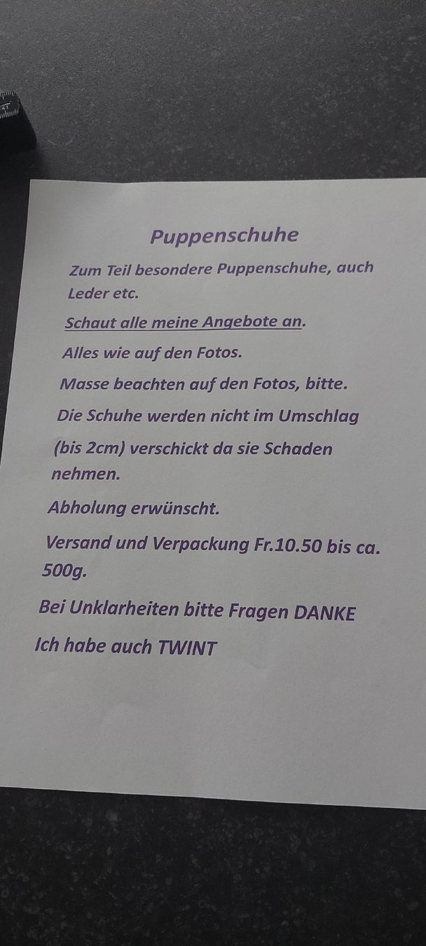 Sasha Morgenthaler Puppen: neue Puppensteppschuhe evt. Sasha  – Neu (gemäss Beschreibung) aus Muri AG von nindo1 1