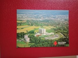 Basel Kantonsspital Bruderholz Vogelschau auf Basel 1980