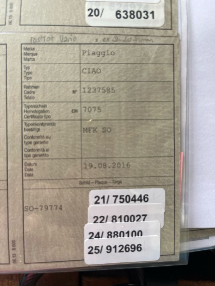 Piaggio Ciclomotori: Piaggio Ciao – Usato da Kappel SO venduto da Kappel4616 5