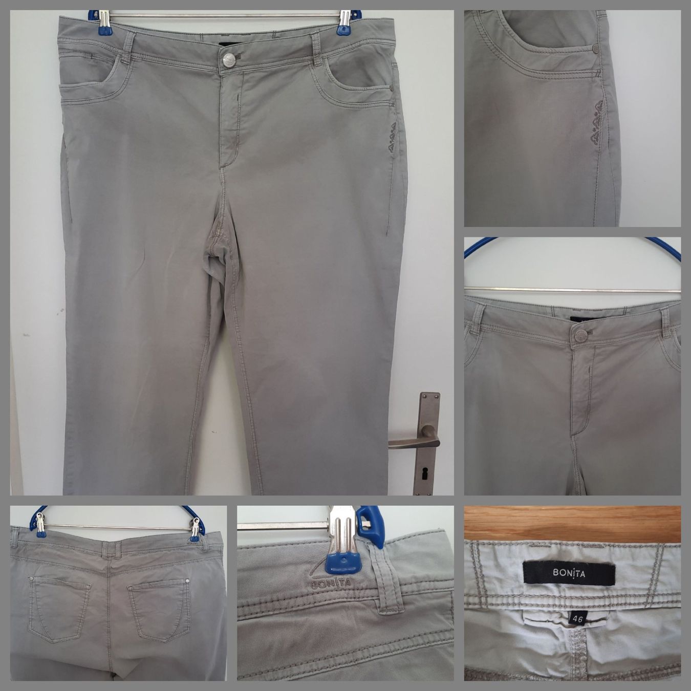 Bonita Pantaloni: ***BONITA*** Sommerhose hellgrau Gr 46 – Usato da Wädenswil venduto da H2H_Secondhandshop