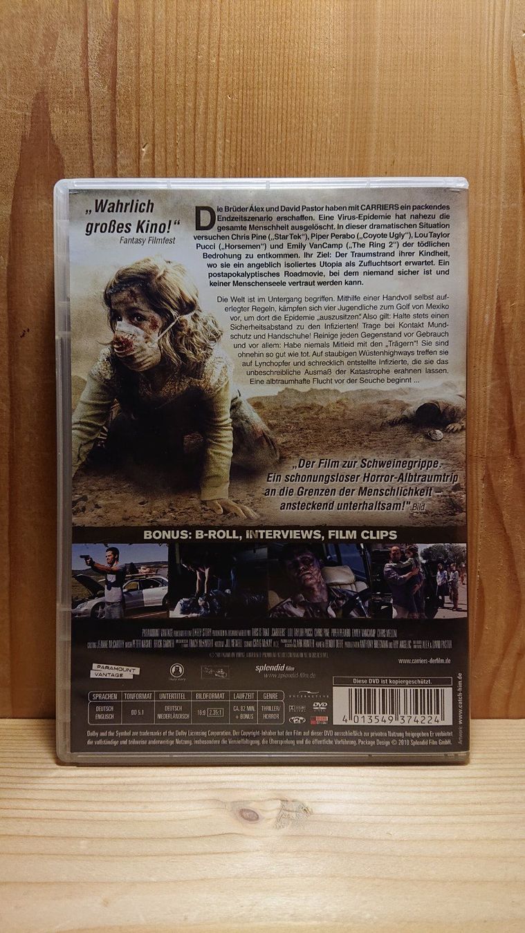 Tous les DVDs: CARRIERS DVD Special Edition – D'occasion à Wilderswil par Exebub 1