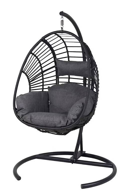 Poltrone pensili da giardino: Hängesessel schwarz/ grau – Usato da Stäfa venduto da DearDarling 3