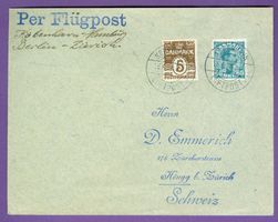 1924 Dänemark Flugpost FF