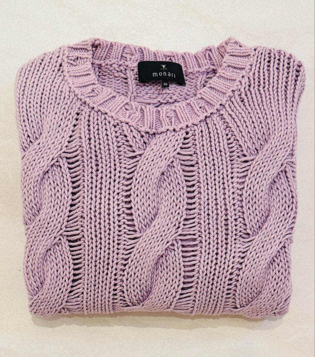 Monari Maglioni & Felpe: MONARI Pullover Vintage Wash mit Zopfmuster G.36 – Nuovo (secondo la descrizione) da Oberwil BL venduto da DANA_FOX 3