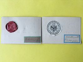 GENÈVE - 2X Cachets 19ème S. - INSTRUCTION PUBLIQUE Ø 34mm