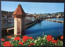 LUZERN Kapellbrücke mit Wasserturm