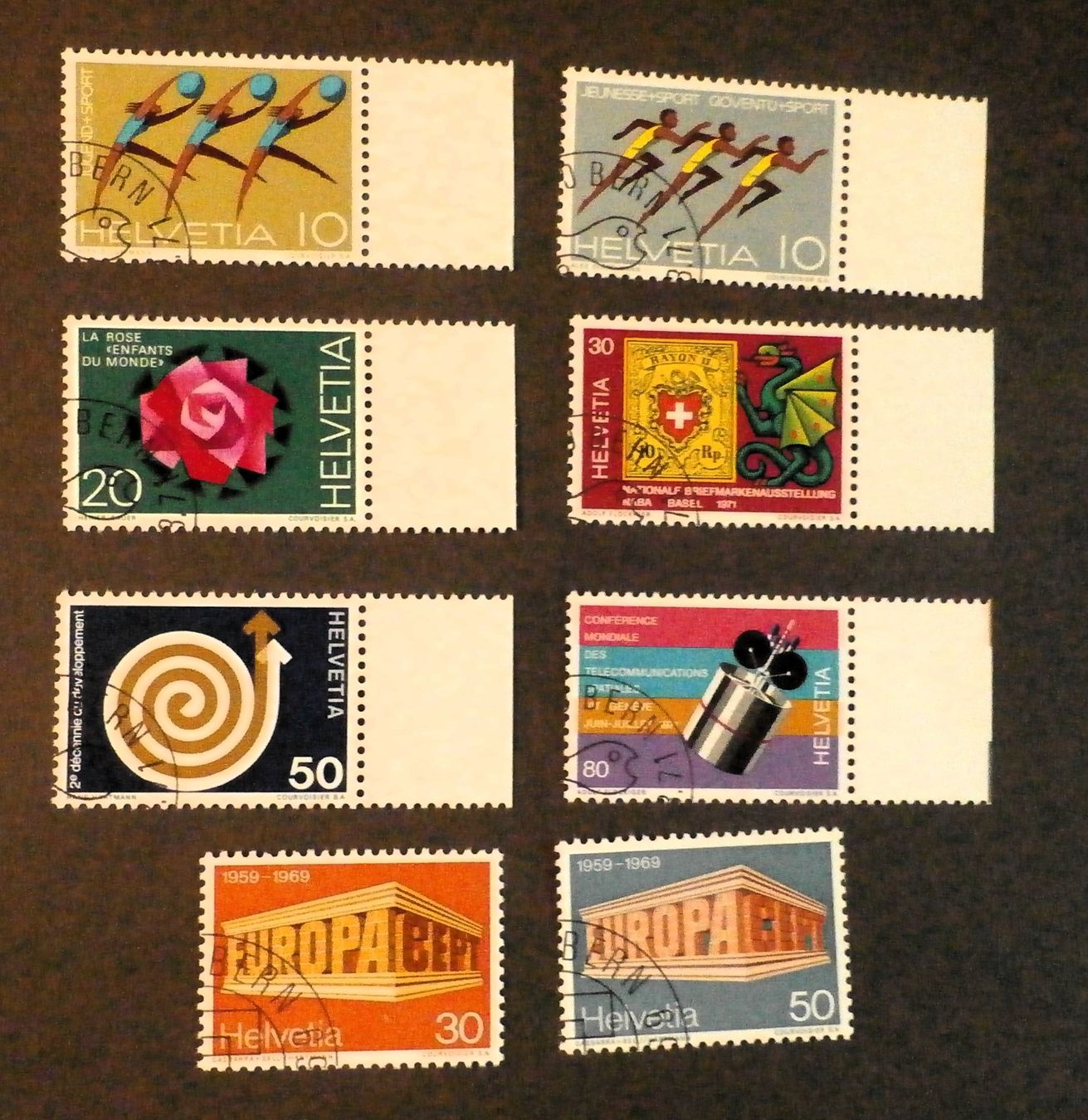 Tutti i francobolli: CH Europa 69/werbemarken 1970 ET – Usato da Kehrsatz venduto da Bernherb2