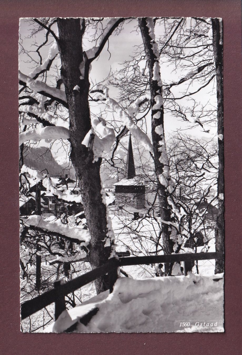 Cartoline postali: GSTAAD unter Schnee - 1963 – Usato da Pully venduto da nicecards
