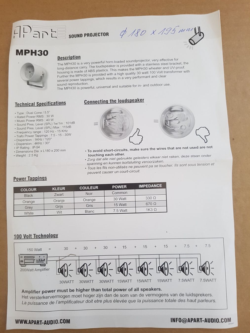 Casse acustiche: Soundprojektor-Lautsprecher MPH 30-G – Nuovo e nell'imballaggio originale da Zuchwil venduto da wolf1947 2