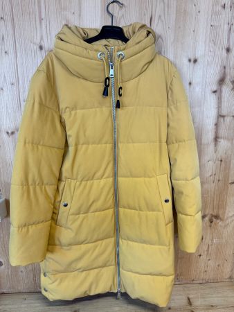 ESPRIT Damen Steppmantel XL Senfgelb mit Kapuze