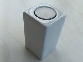 Garzoni Porzellan Kerzenständer 10cm mit Kerze