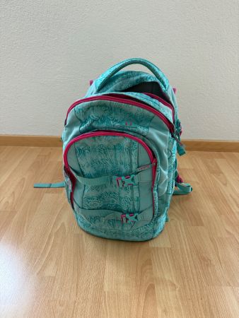 Schulrucksack von Satch in Türkis/pink