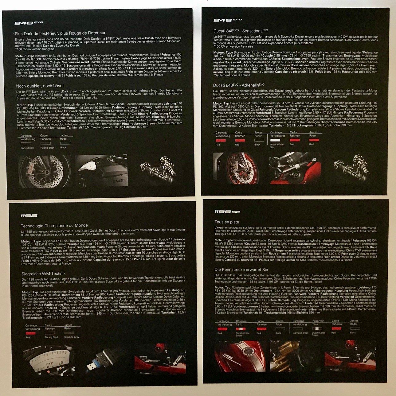 Ducati Dokumente: Ducati Prospekt Superbike Programm 2011 im Kartenschuber – Gebraucht aus Strengelbach von Omobono 4