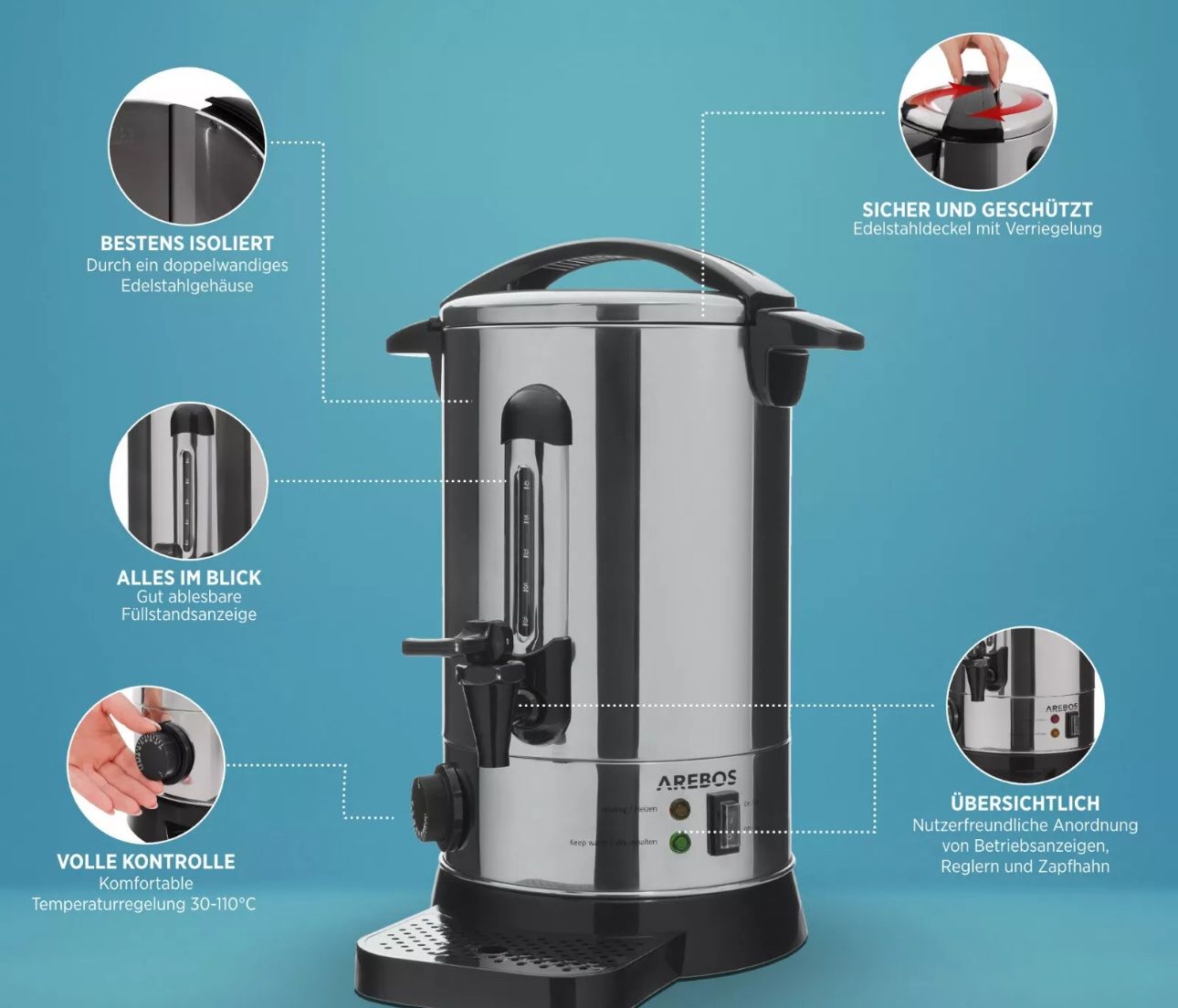 Bouilloires électriques: Glühweinkocher Einkochautomat 20l – Neuf avec emballage d'origine à Amriswil par JaJa-Express 3