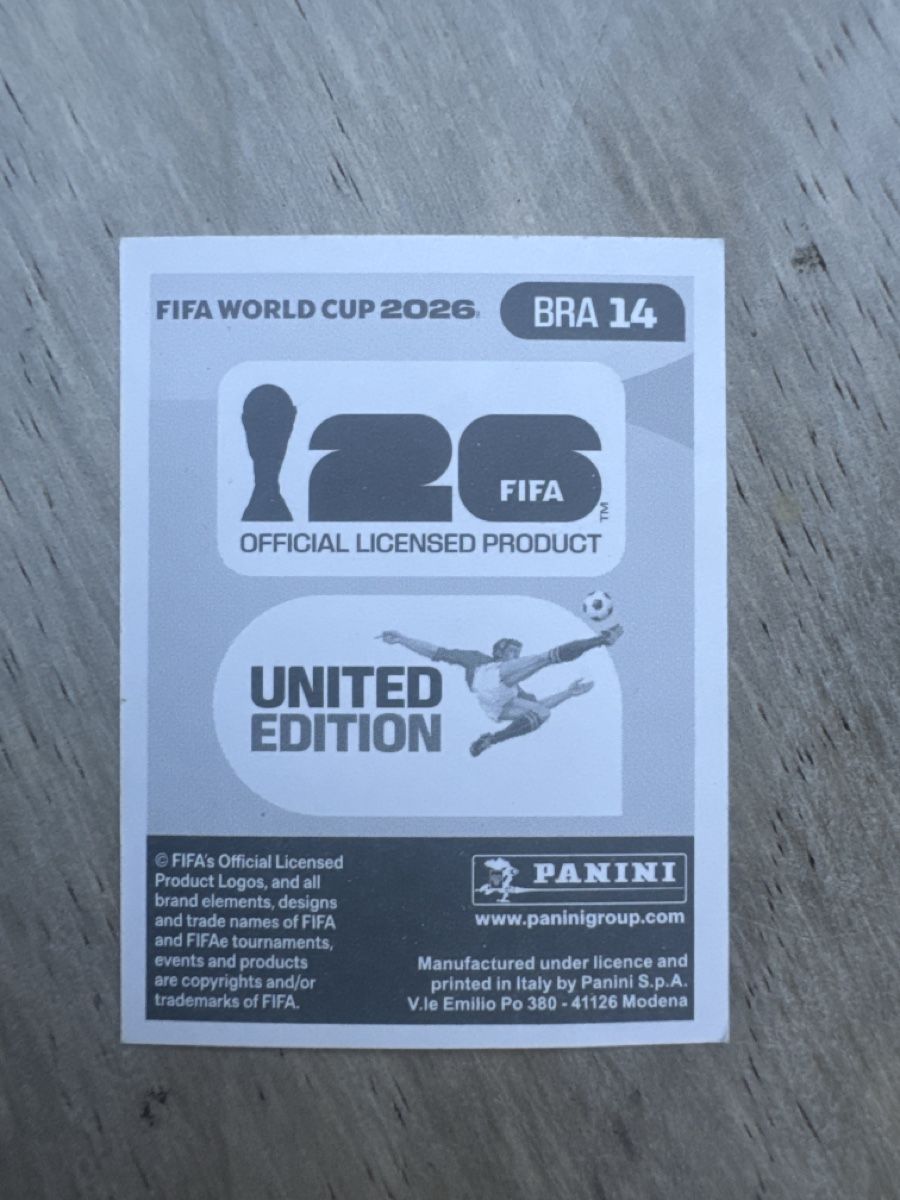 Aufkleber: FIFA WM 2026 Sticker BRA 14 Vinicius Junior – Neu (gemäss Beschreibung) aus Uerikon von GeriO 1