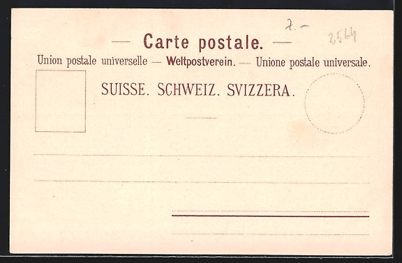 Cartoline postali: Lithographie Gurnigel, Blick zum Ort – Usato da Berlin venduto da bartko-reher 1
