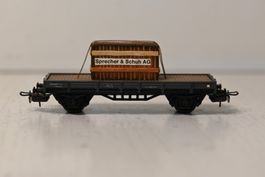 Flachwagen mit Ladung Sprecher & Schuh AG HO/DC ohne OVP