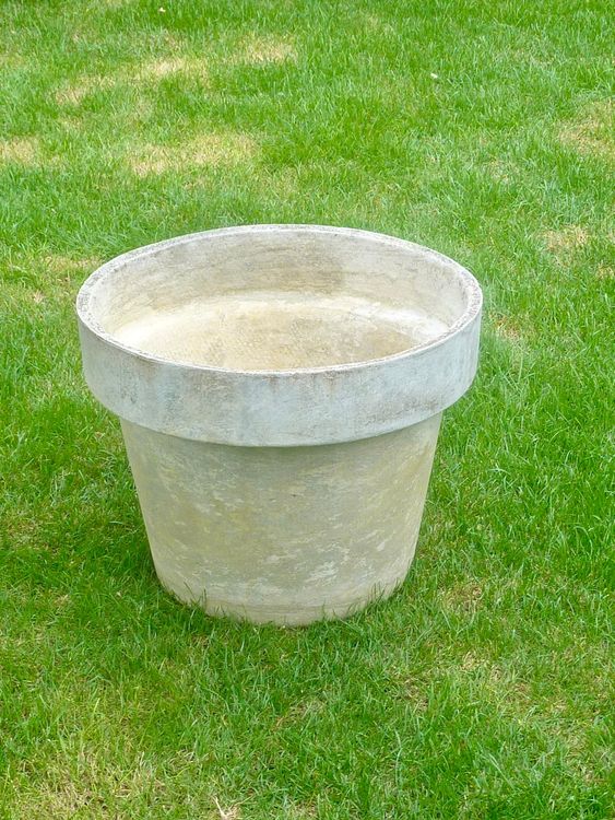 Blumentopf Mit Untersetzer 50 Cm Rund In Taupe Topf Gartentopf Kuebel Pflanztopf - Foto 7