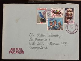 Enveloppe ancienne USA avec timbres d'hiver, collector!