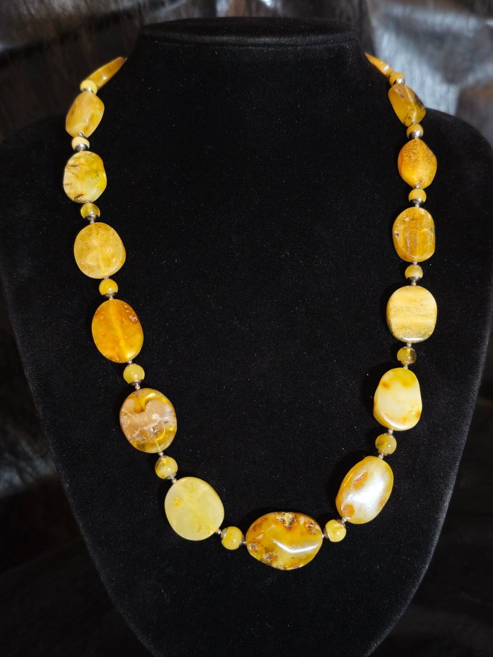 Catenine: 30g Bernsteinkette butterscotch Oliven echt Bernstein Kette – Nuovo (secondo la descrizione) da Riedt b. Erlen venduto da Gottestraene 7