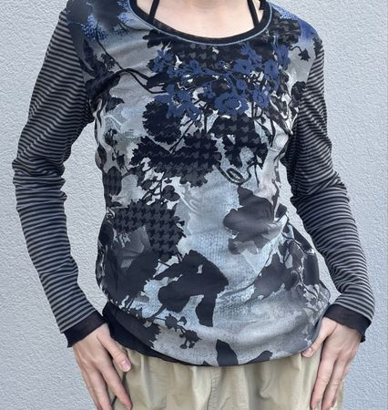 Y2k mesh long sleeve top
