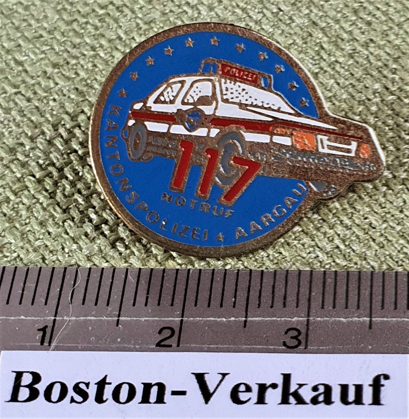 Placchette & Badge: D686 - Pin Kt. Polizei Notruf 117 Aargau – Usato da Reinach BL venduto da Boston-Verkauf 1