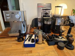 Solis Siebträger inkl Kaffeemühlen und viel Zubehör