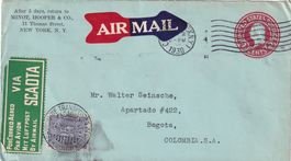 Luftpost New York - SCADTA Colon (Pan.) - Bogota (Kol.) 1930