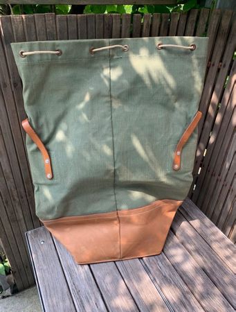 Praktischer Vintage Seesack, Canvas/Leder, Top Zustand! NOS
