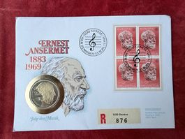 ERNEST ANSERMET - Münzbrief 7.5.85 - Gedenk 5 Fr. 1983 - FDC