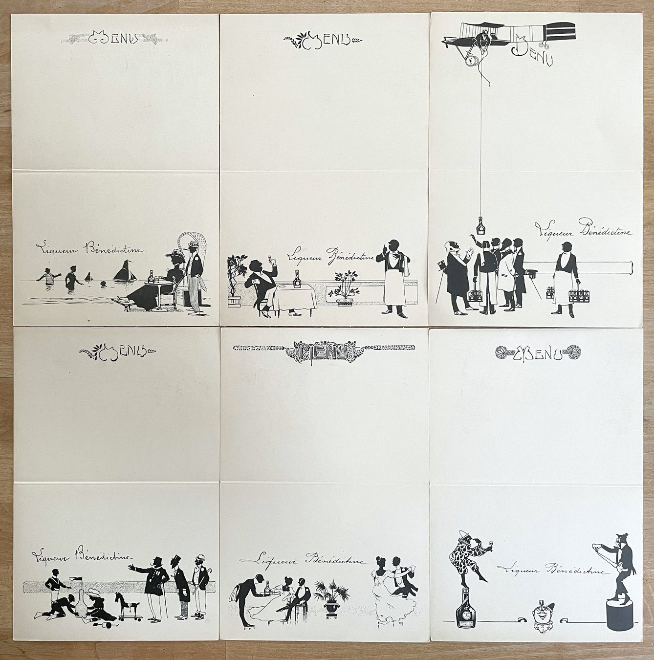 Grafica & Litografie: Bénédictine - Serie von 6 alte Menukarten – Usato da Savagnier venduto da Ne2065 1