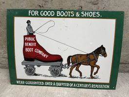 Blechschild Public Benefit Boot Company Metallschild