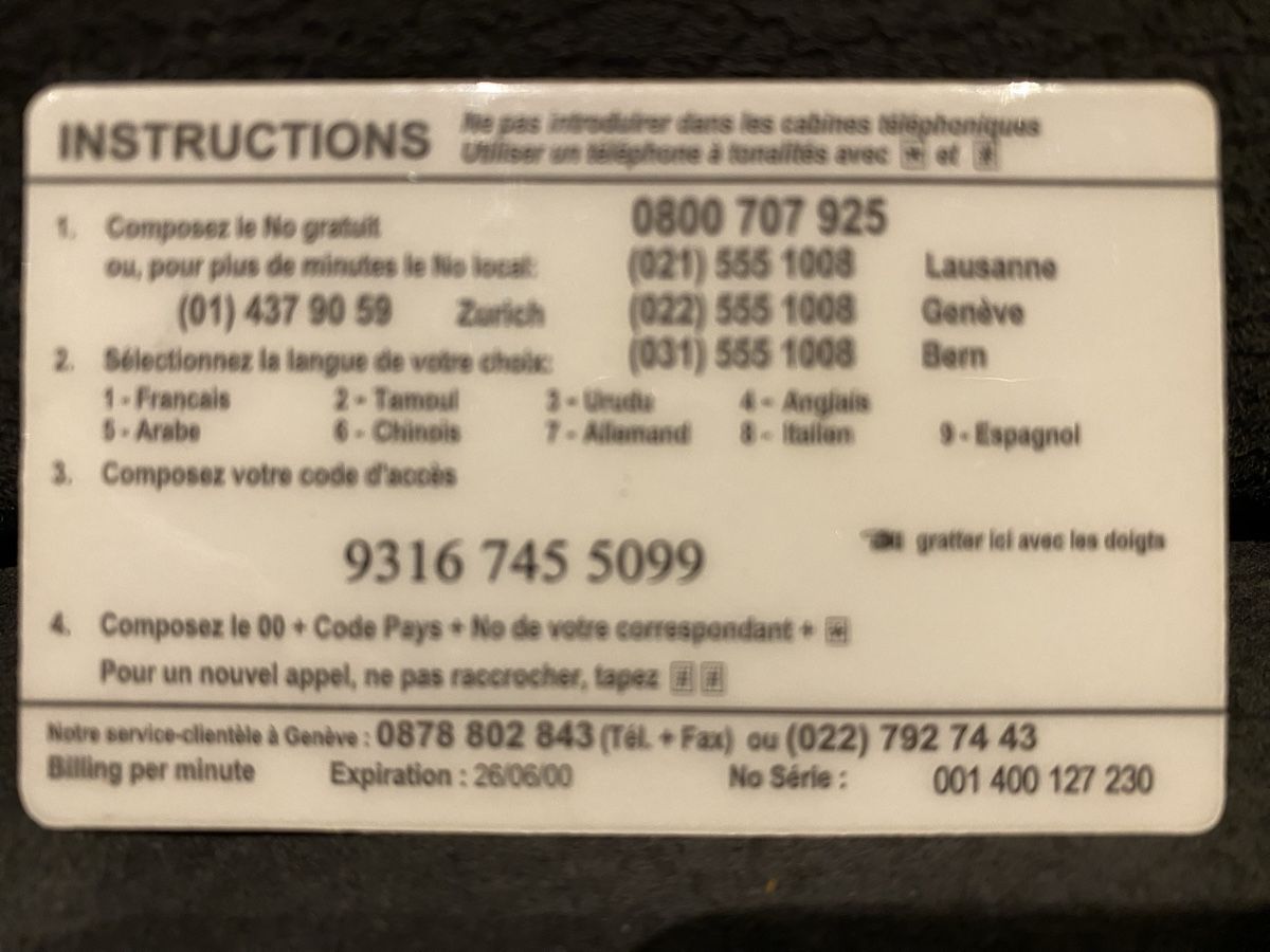Schede telefoniche: Carte – Usato da Lausanne venduto da babacard10 1