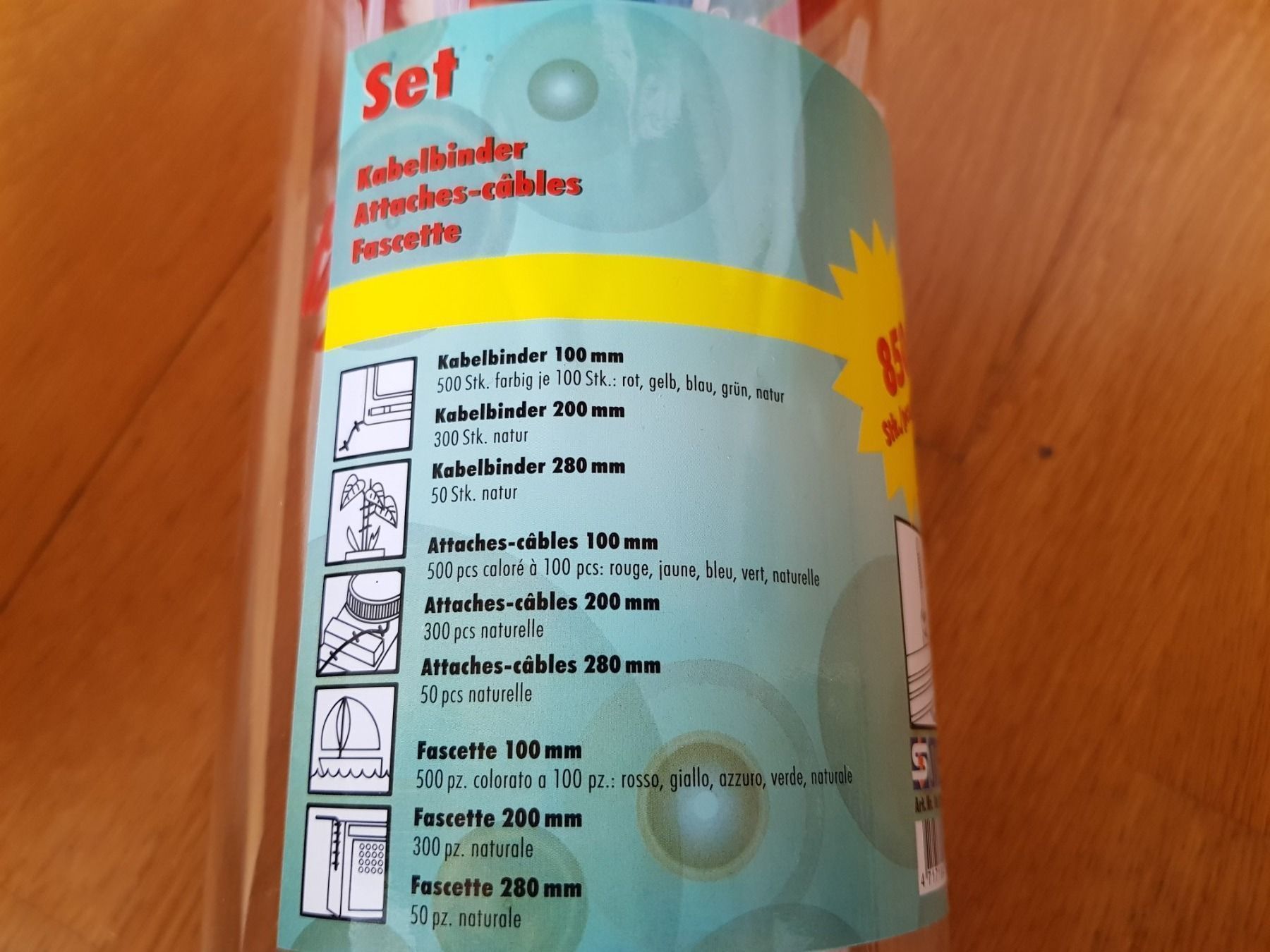 Cavi: Kabelbinder set 850stk – Nuovo e nell'imballaggio originale da Morens FR venduto da Kiscica 3