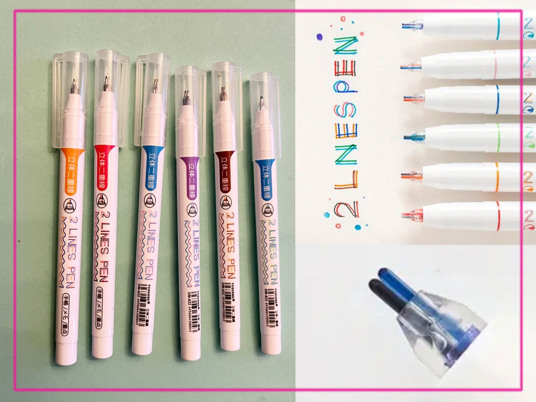 Penna & Evidenziatori: 6x Doppelstrich - Marker - Stifte – Nuovo e nell'imballaggio originale da Frenkendorf venduto da jazzplatten