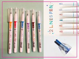 6x Doppelstrich - Marker - Stifte
